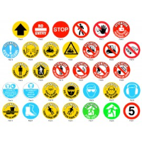 Hi-visibility Graphic Floor Signs