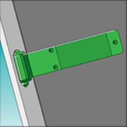 Door fittings: hinges, handles and door retainers