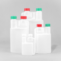 Twin Neck Child Resistant Plastic Dosing Bottles
