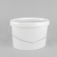 6 Litre Oval White Plastic Bucket/Pail