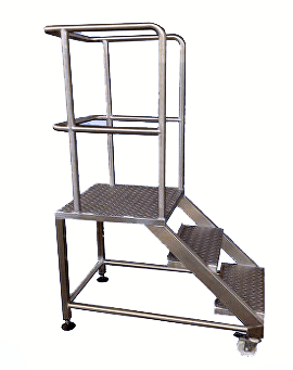 Wheeled Stainless Steel Steps