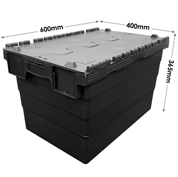 68 Litre - Medium Duty Eco Attached Lid Container Boxes