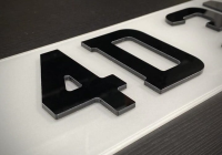 3D Gel Letters For Number Plates for Caravan and Trailer Manufacturers