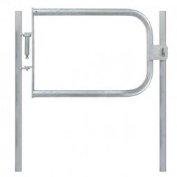 Fabricated Safety Gate & 2 Posts - L/H 33.7mm Tube - Self Closing