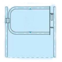 Fabricated Safety Gate & 2 Posts - R/H 48.3mm Tube - Self Closing