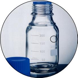 Clear Laboratory Bottles