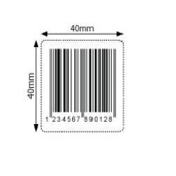 EAN 13 Bar Code Labels 40mm x 40mm