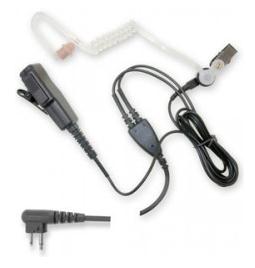Covert Acoustic Tube Earpiece with PTT