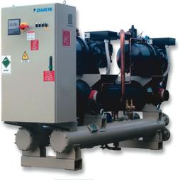Daikin Water Cooled- Capacity (kW):185 - 650 COP, 226 - 741 EER